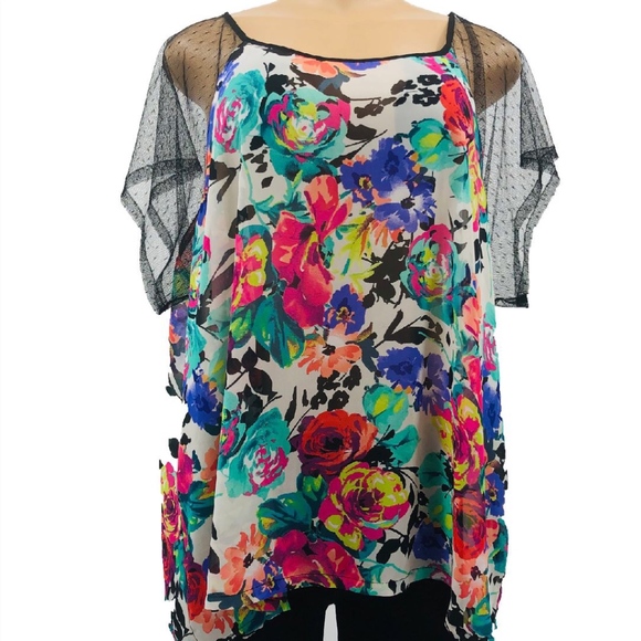 Forever 21 Floral Sheer Blouse - Picture 2 of 5